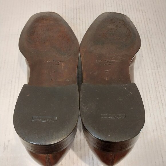 SALVATORE FERRAGAMO men's size 10 D brown Oxford. - Picture 9 of 10